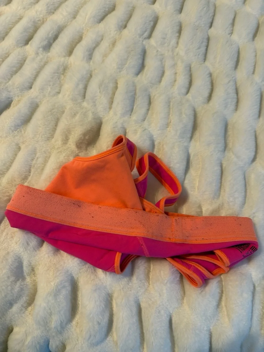 VSX Orange Sports Bra with Pink Accents A2